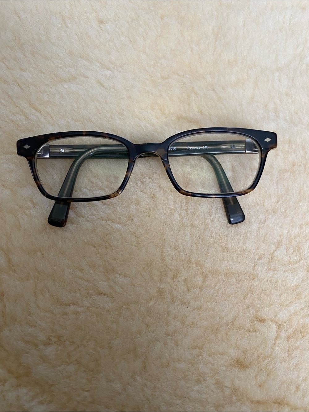 Seraphine Tortoiseshell Rectangular Eye Glasses Emerson 8530 Temple 145mm